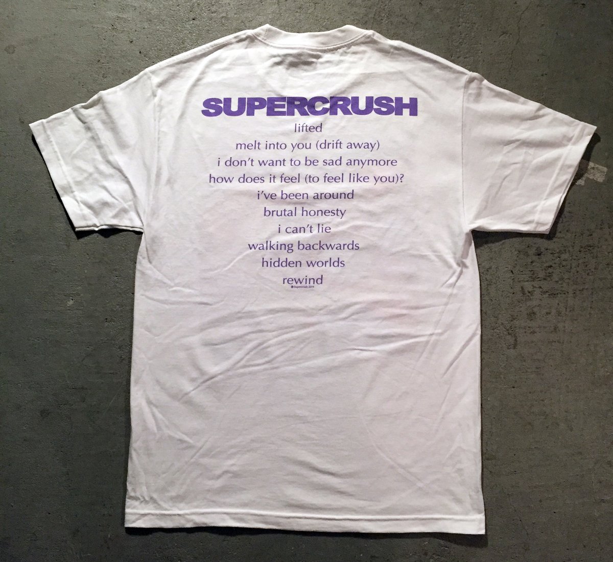 Image of SUPERCRUSH - Never Let You Drift Away T-shirt (2 color options)