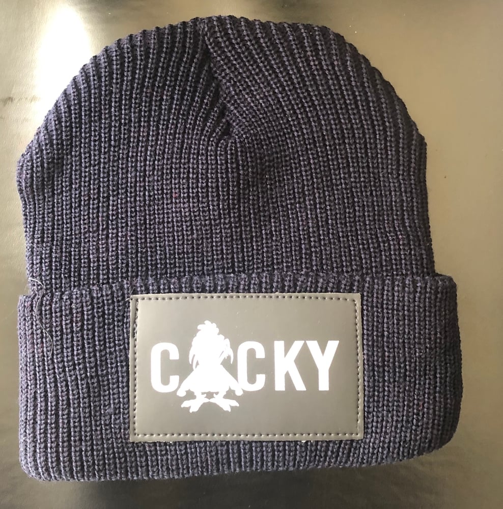 Image of Navy Blue Cocky Beanie