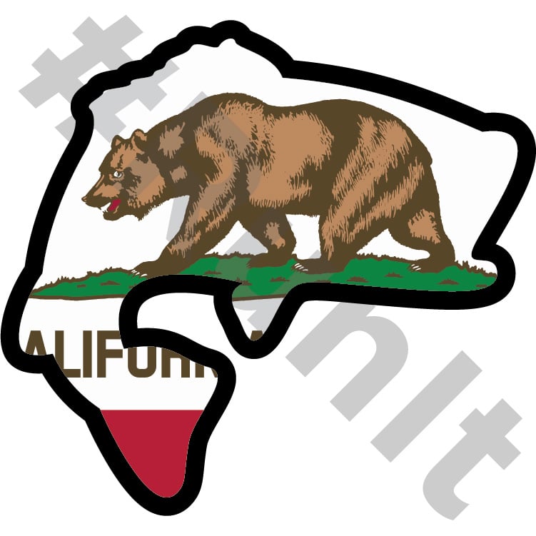 Image of Bass State Flag Decal - California