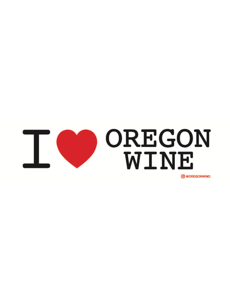 Image of I (heart) Oregon Wine sticker #1