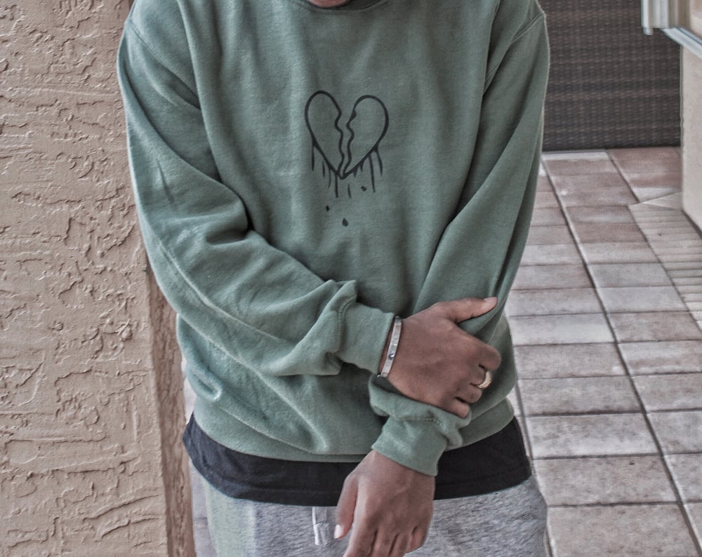 Image of Olive "Heartbreak" Sweater