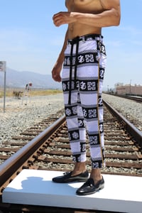 Image 3 of The Sikani tux pants - blk/wht tribal 