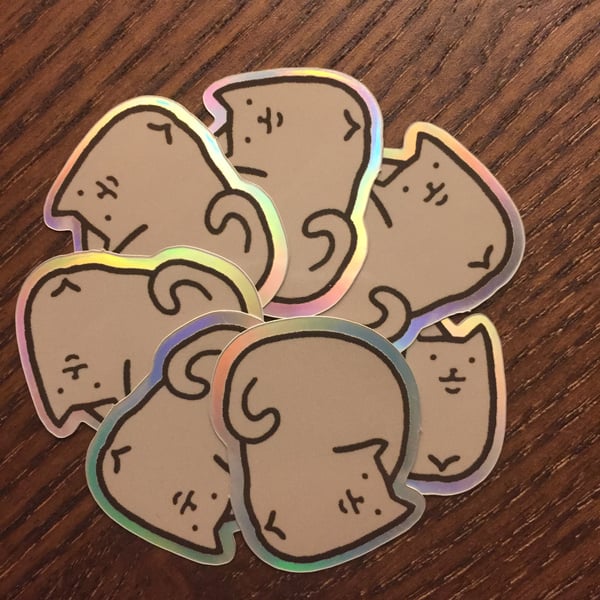 Image of holographic mini + jumbo stickers