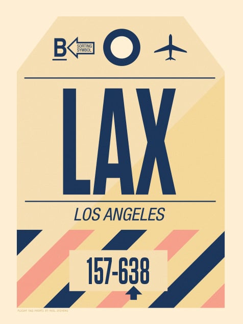 Image of Flight Tag Prints - LA