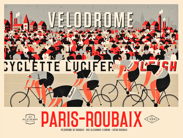 Image of Paris-Roubaix Landscape (Red & Black)