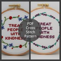 Treat People With Kindness - Cross Stitch Pattern