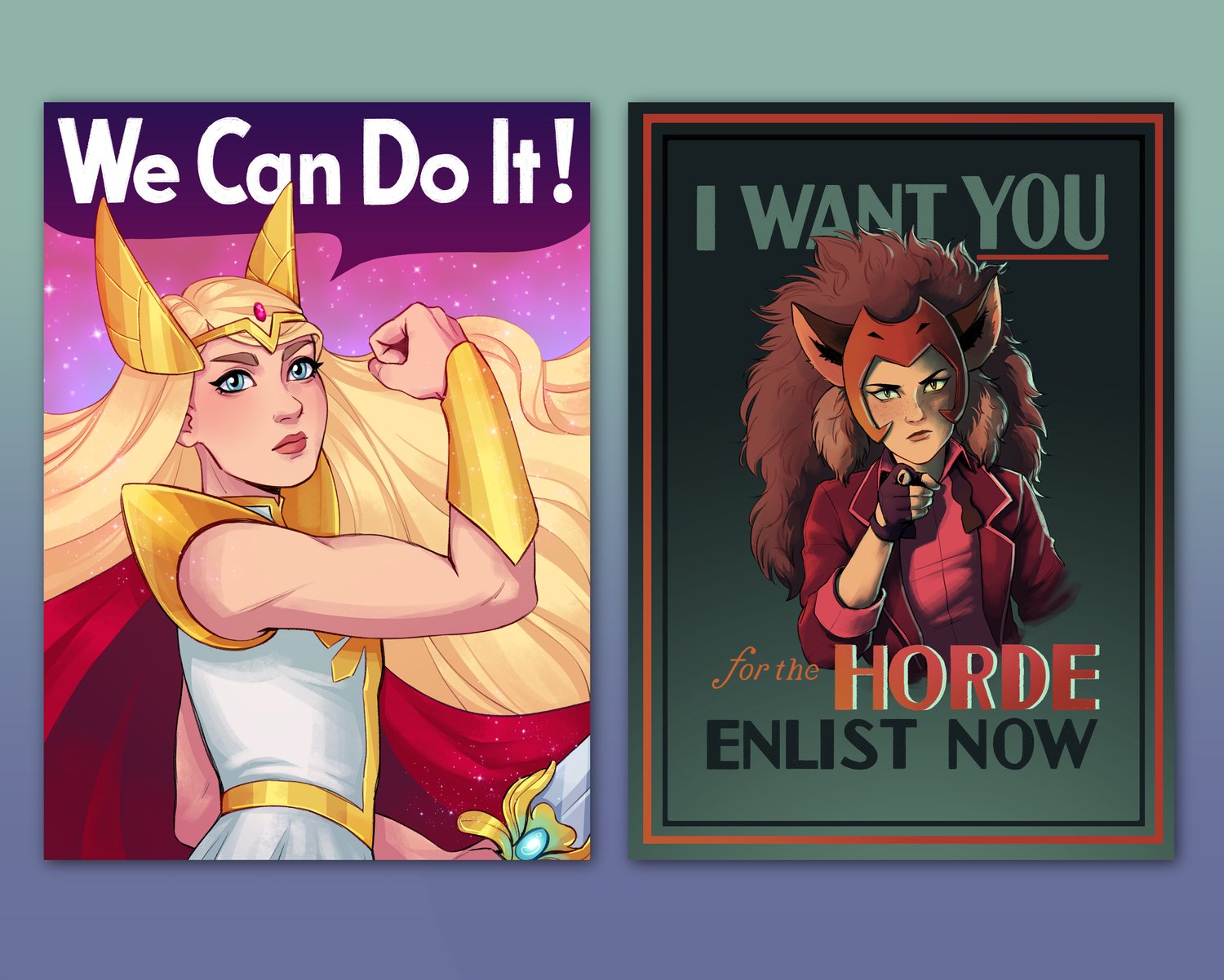 Image of She-ra & Catra Recruitment Prints (A4)