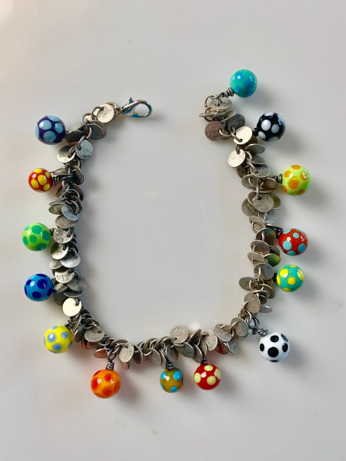 Image of Polk-A-Dot Ball Dangle Bracelet