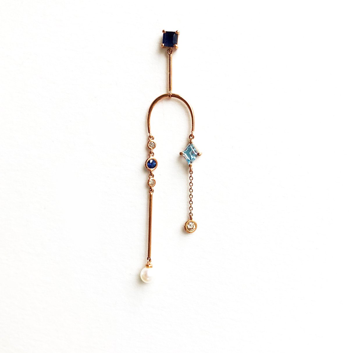 Image of Blue Mobile Earring (single piece)