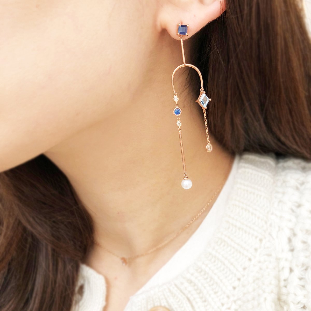 Image of Blue Mobile Earring (single piece)
