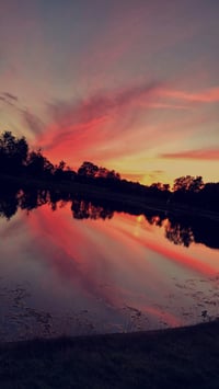 8 by 11 printout of Aurora Ohio Sunset