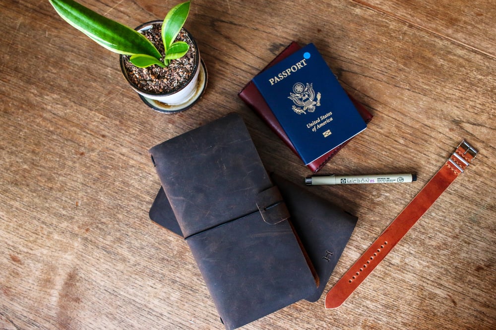 Image of Traveler's Notebook in Dark Brown Crazyhorse