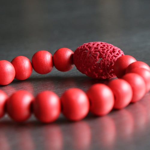 Image of 3D printed bracelet OVAL.FLORAL