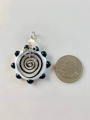 Image of Small Black and White Disc Pendant