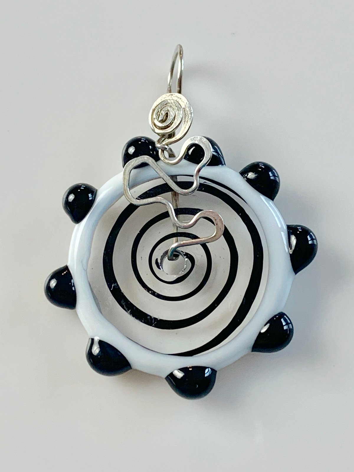 Image of Small Black and White Disc Pendant