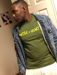 Olive Hustle + Heart Shirt