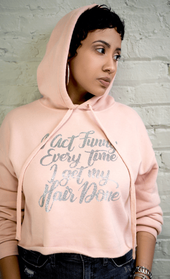 Image of Act Funny Cropped Hoodie