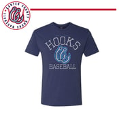 Image of HOOKS- NAVY TRI BLEND LOGO TEE