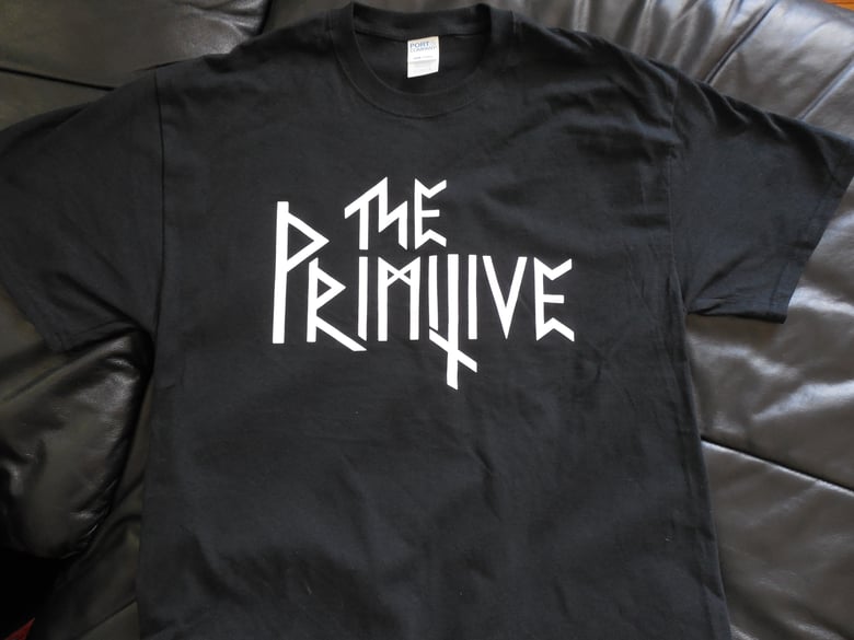 Image of The Primitive Logo Shirt, black shirt with white print