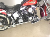 Image 3 of 1995-99 Harley Davidson FXST FLST Softail True Dual Exhaust Pipe W/ 30 Fishtails