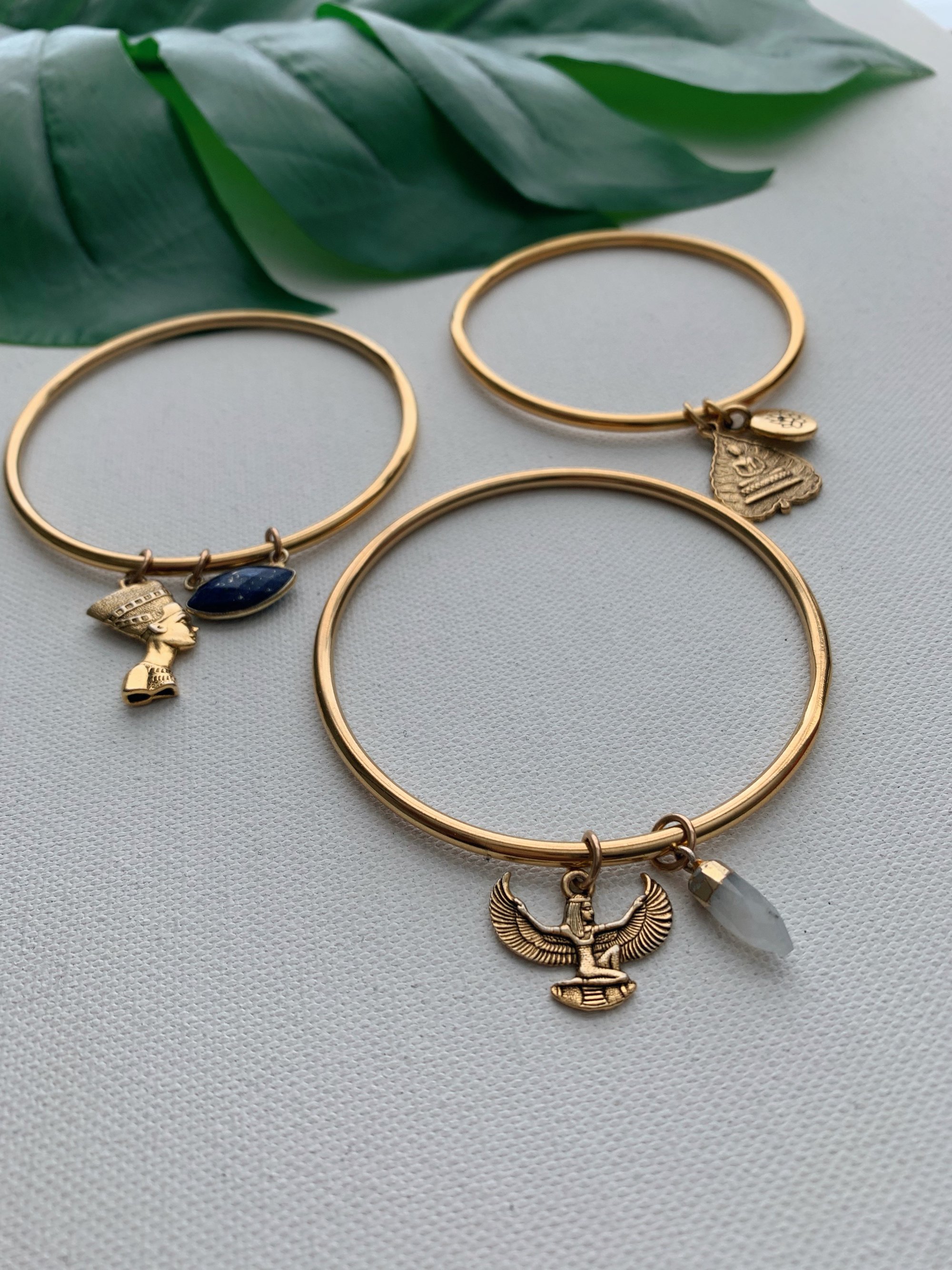 ESSENTIALS • Gold Charm Bangles Nirvana Wild