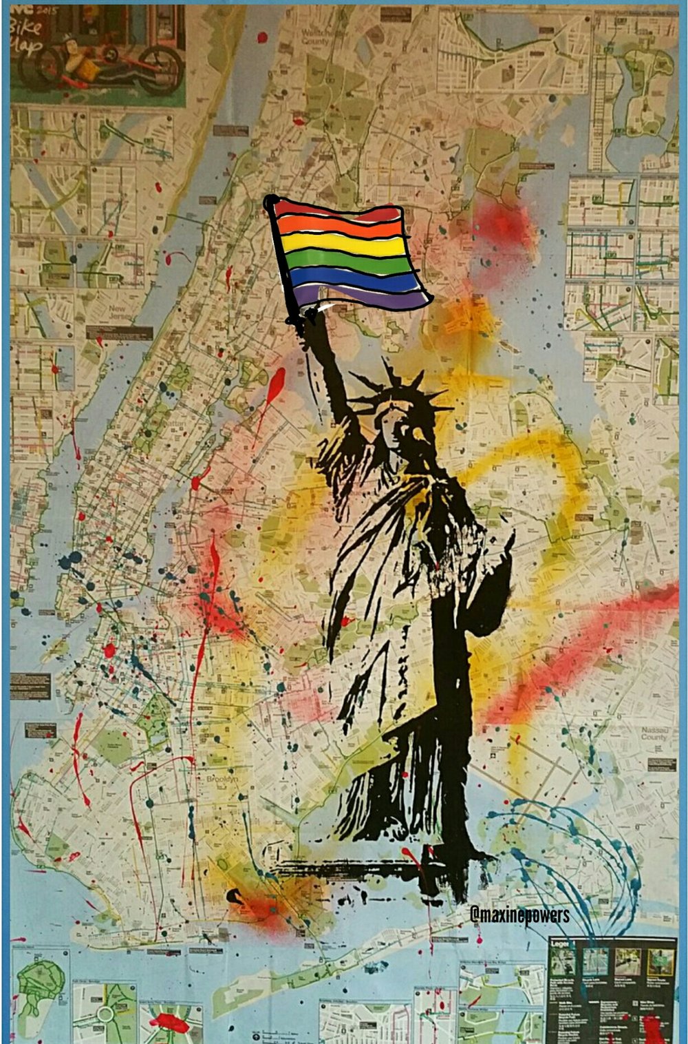 Image of "Freedom!/Statue Of Liberty."  on NYC Bike Map.