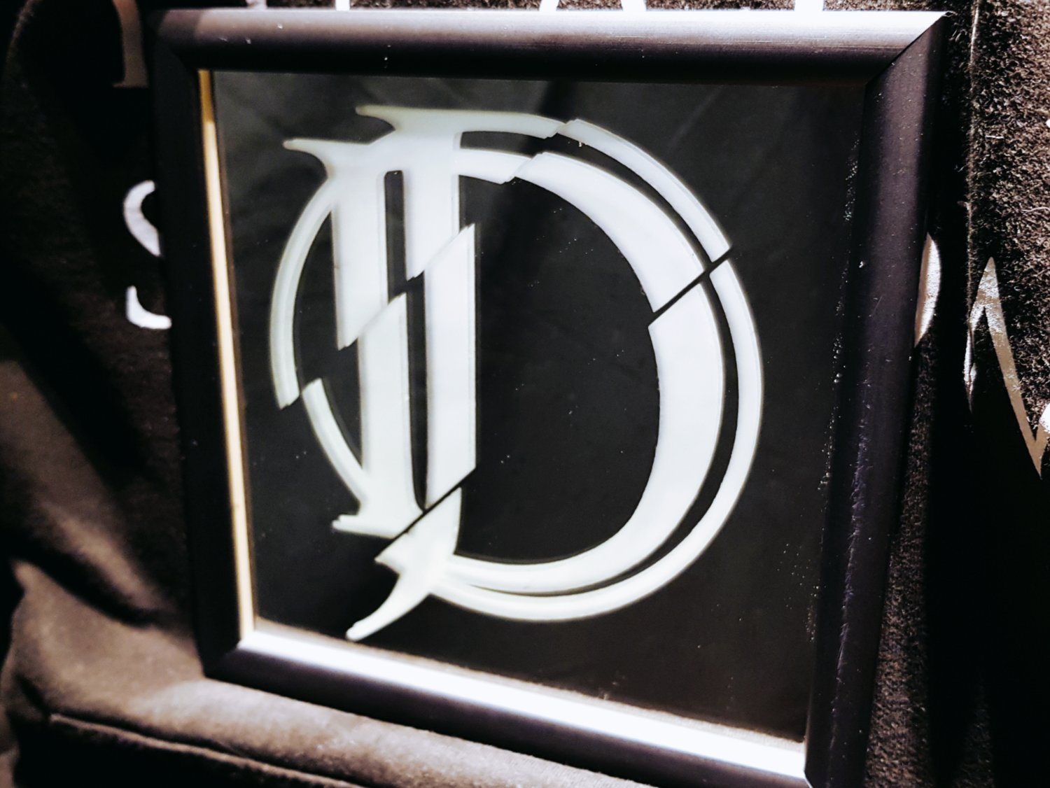 Image of Johnny Deathshadow - JD Logo Spiegel 30x30 cm