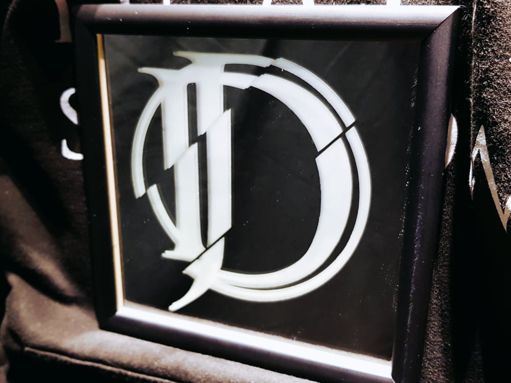Image of Johnny Deathshadow - JD Logo Spiegel 30x30 cm