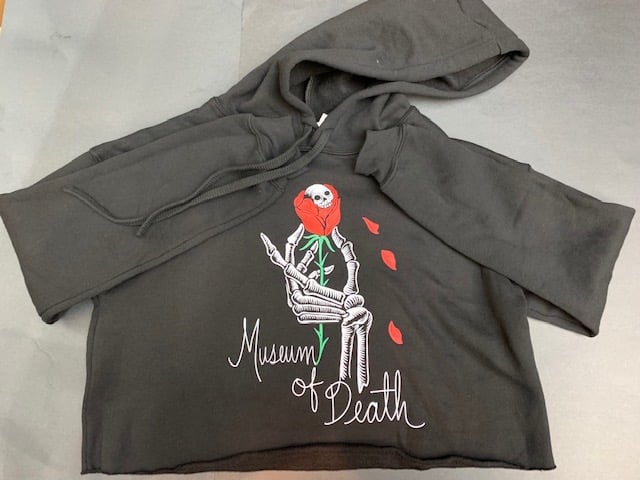 rose crop top hoodie