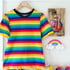 Rainbow Stripe Short Sleeve T-shirt Image 2