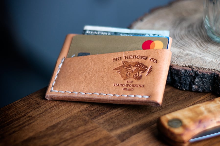Image of Spruce Goose — "Natural Veg Tan" Italian Cowhide Leather Wallet