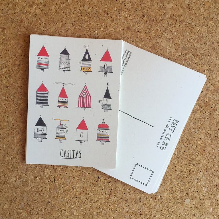 Pack of 5 casitas post cards