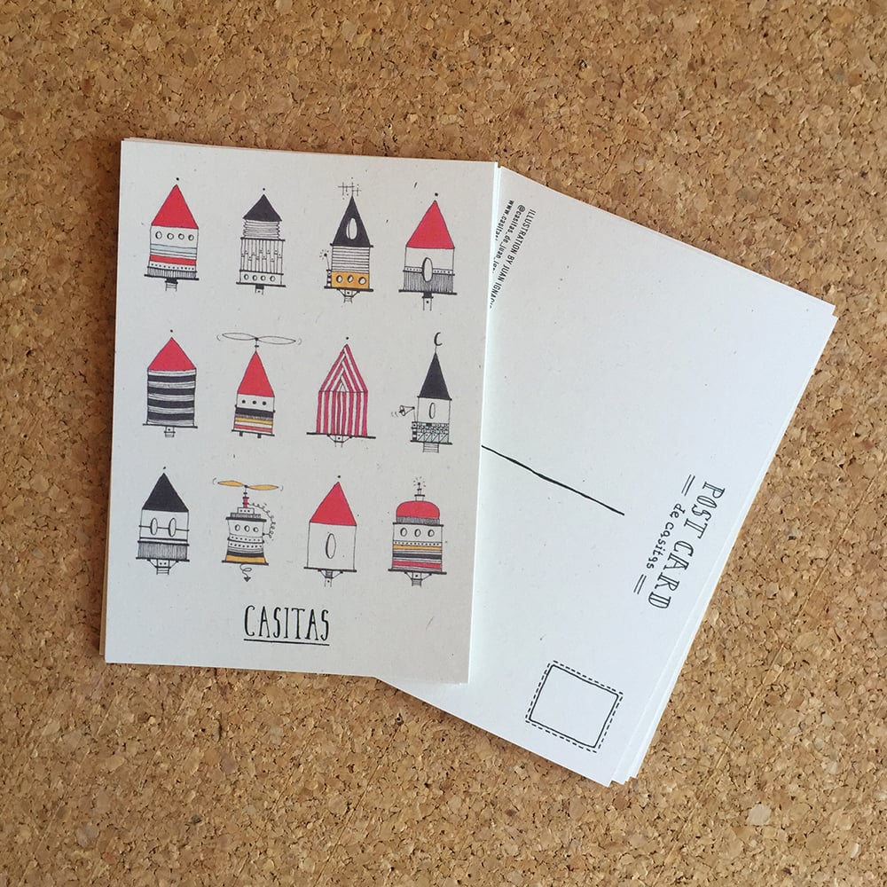 Image of Pack of 5 casitas post cards