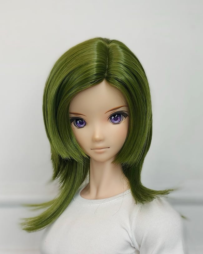 Cactus Green Parted Wolfcut