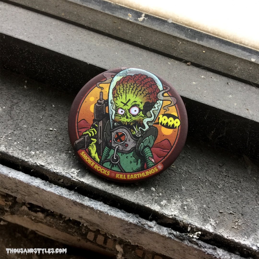 Mars Attacks Button