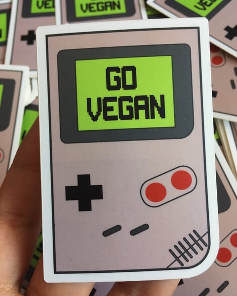 Image of Gameboy -  Go Vegan sticker