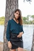 BLOUSE GINA VOLANTEE - VERT FONCE Image 5