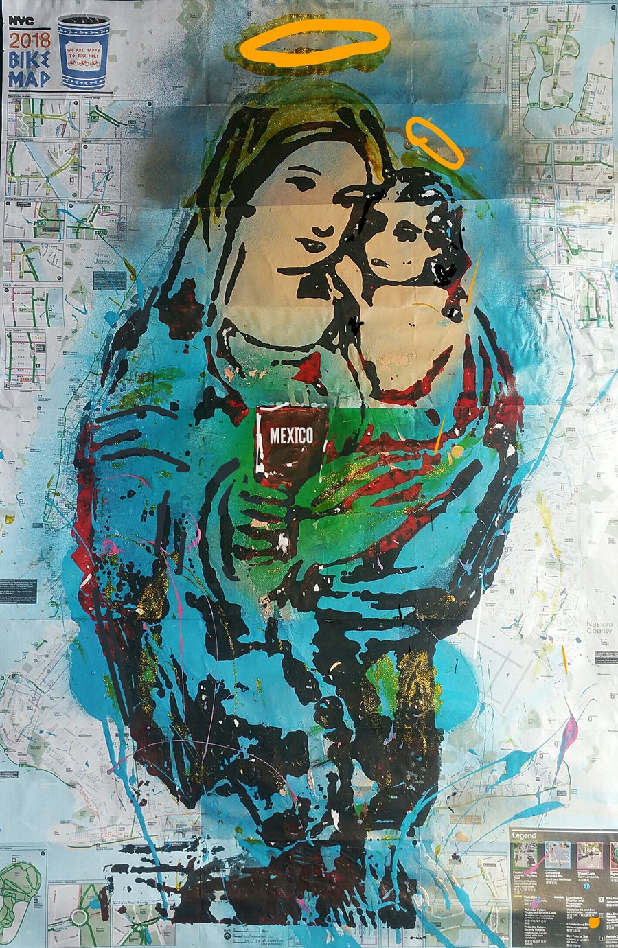 Image of "Virgin Mary and the child./Mexico." 