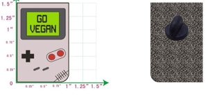 Image of GAMEBOY - GO VEGAN pin