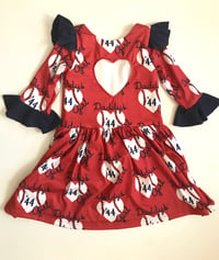 Image 2 of Circle Sleeve Daddy's Girl Heart Back Custom Baseball Dress