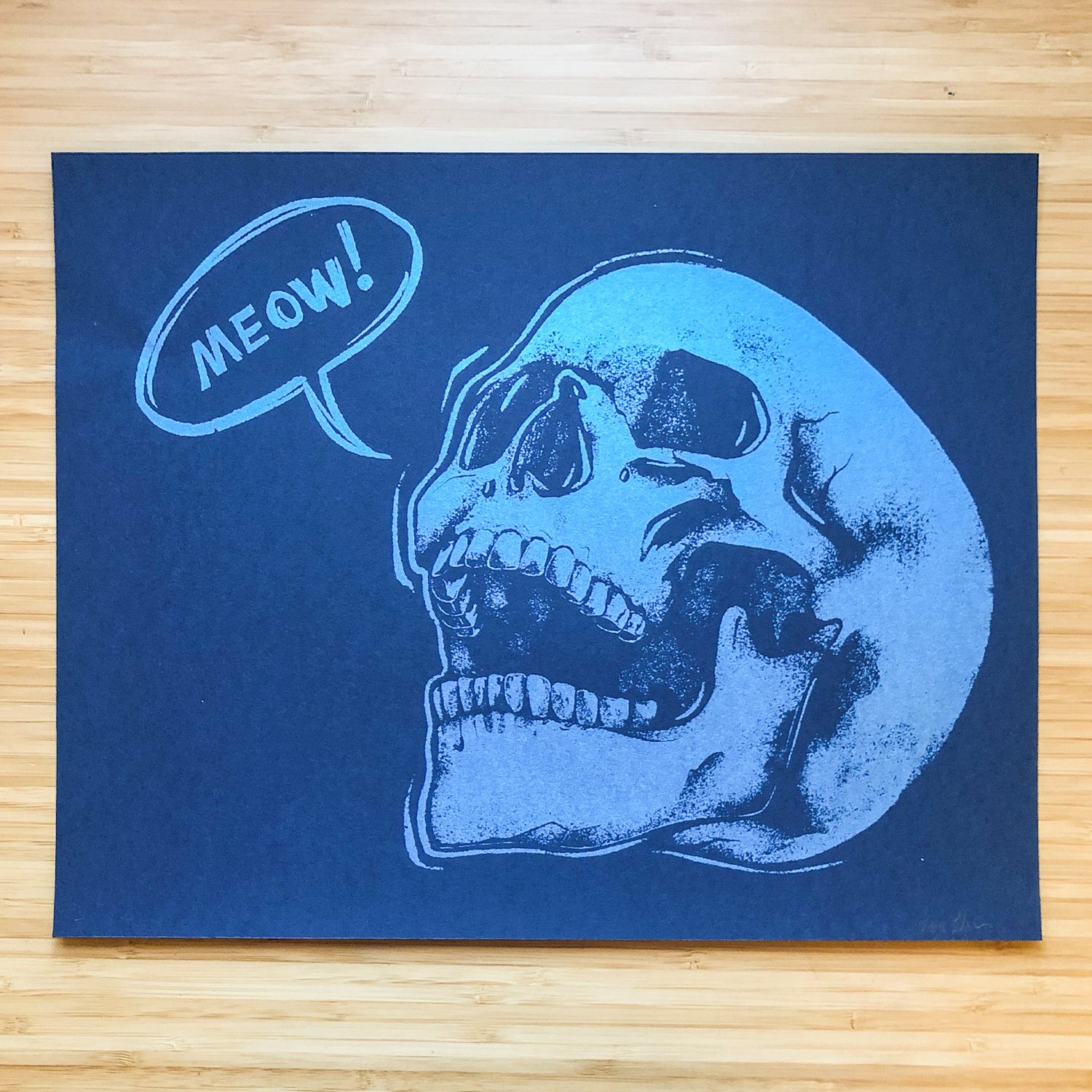 Image of Meowskull (Silkscreen Print)