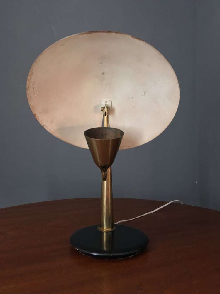 Image of Italian Brass Table Lamp Attributed to Giuseppe Ostuni for OLuce, 1950s