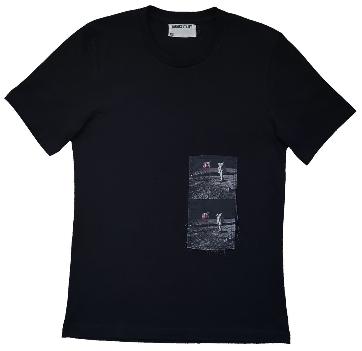 Image of Black ‘Spacewalk’ Patch T-Shirt