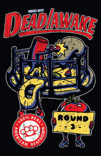 Image 2 of Dead/Awake pizza-themed t-shirt 