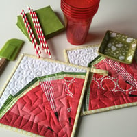 Image of Melon Wedge Quilt Block Pattern - 8" x 8"