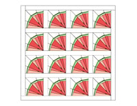 Image of Melon Wedge Quilt Block Pattern - 8" x 8"