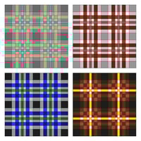 Image of Tartan Quilt Pattern - 81" x 81"