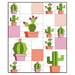 Image of Cactis Trio Quilt Block Patterns - 8" x 8"