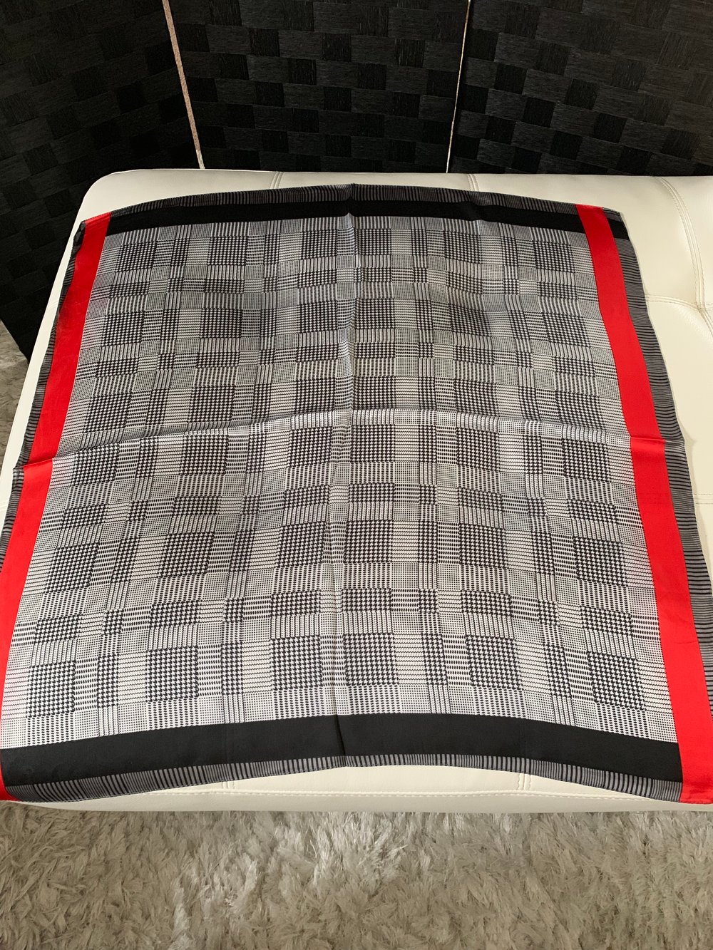 Image of Houndstooth Silk Scarf 