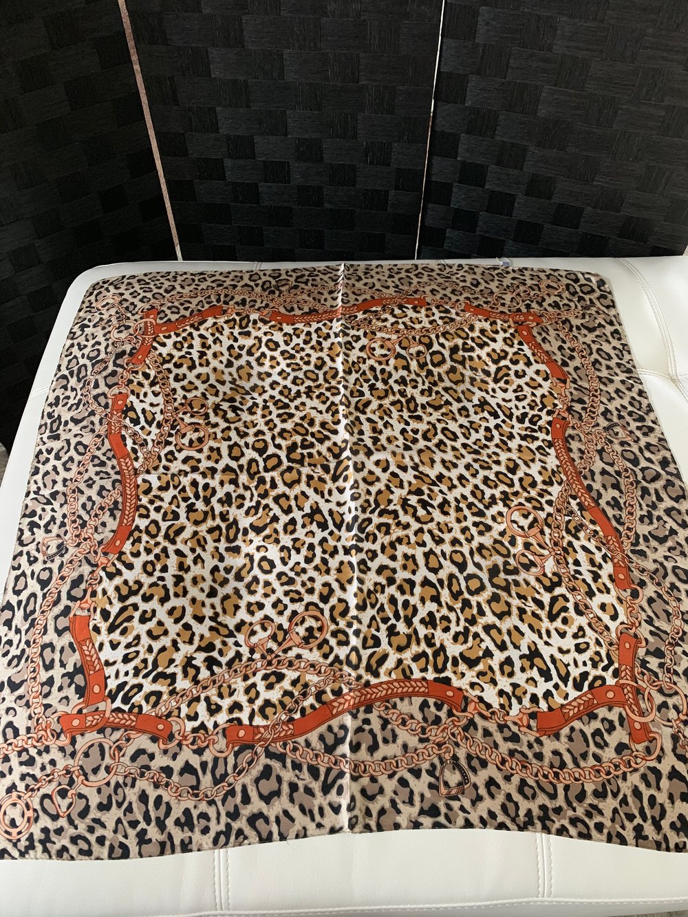 Image of Leopard Silk Scarf 